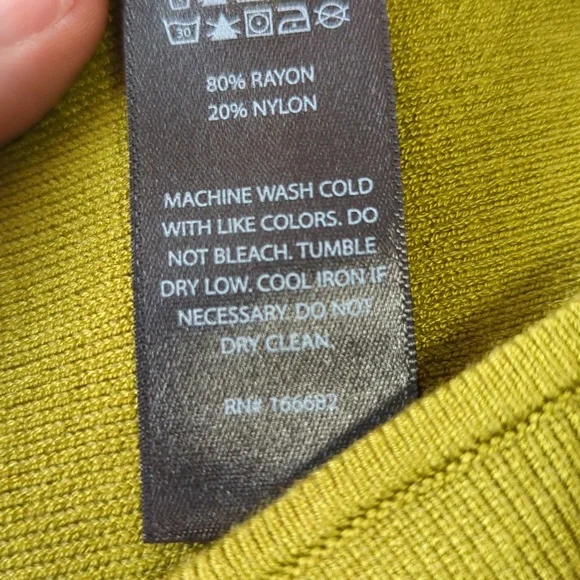 House of Harlow 1960 Luxe Essentials Olive Green Ribbed Crop Corset Top - Picture 8 of 8